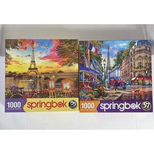 Springbok 1000 Piece Puzzles Paris Sunset Paris Street Life